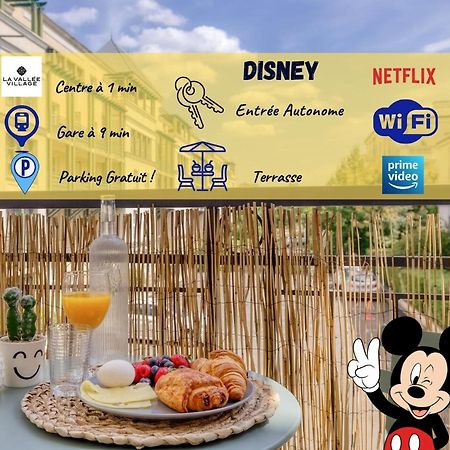 Le Bleu, Tres Bien Situe 1Mn Centre Commerciale, Disney Parking Gratuit Serris Kültér fotó