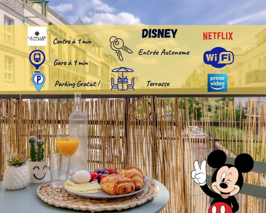 Le Bleu, Tres Bien Situe 1Mn Centre Commerciale, Disney Parking Gratuit Serris Kültér fotó